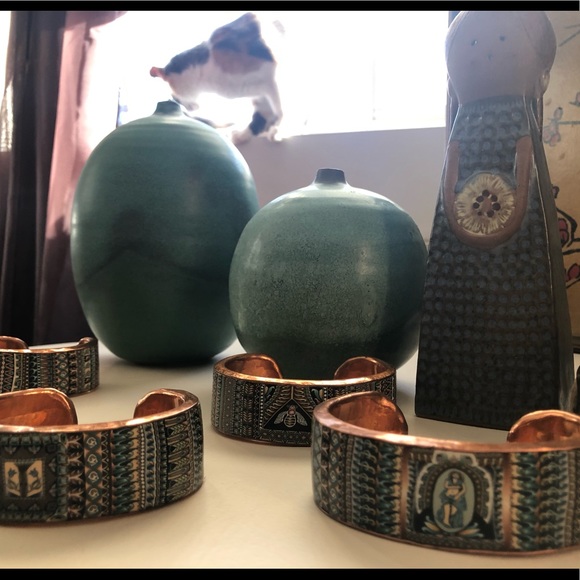 Datura Art Handmade Global Artisans Copper Cuffs - Picture 12 of 14